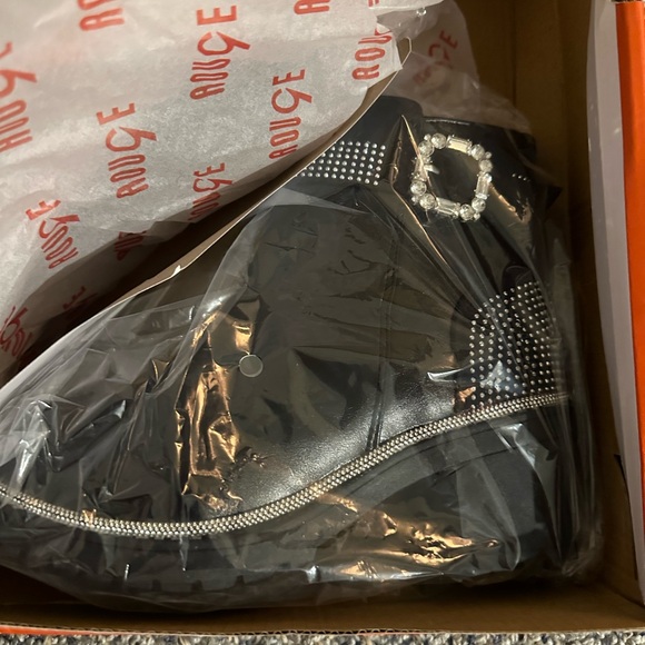 NWT: Black rhinestone boot size 6 - Picture 3 of 7
